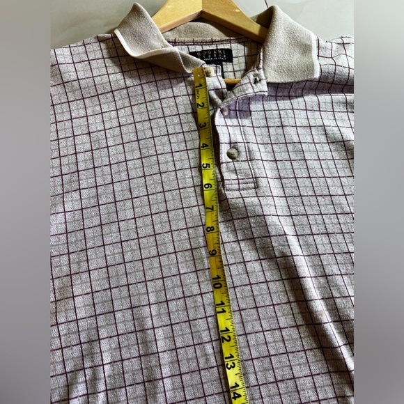 Vintage BOGARI STUDIO/Designed in Italy—Blue & Tan Polo Size XL - Picture 15 of 16